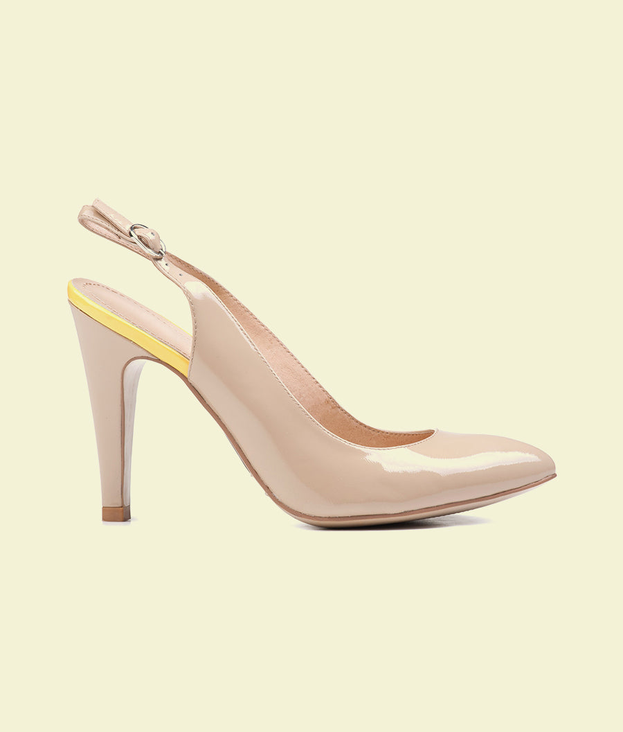 Fawn Colored High Heel with strap